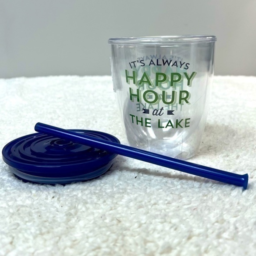 Slant “ Always Happy Hour at the Lake” Double Wall Beverage Cup